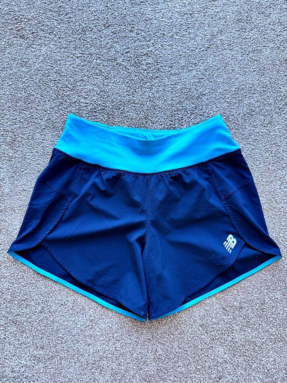 New Balance Impact Run Short Athletic Shorts Blue Size Small Like New